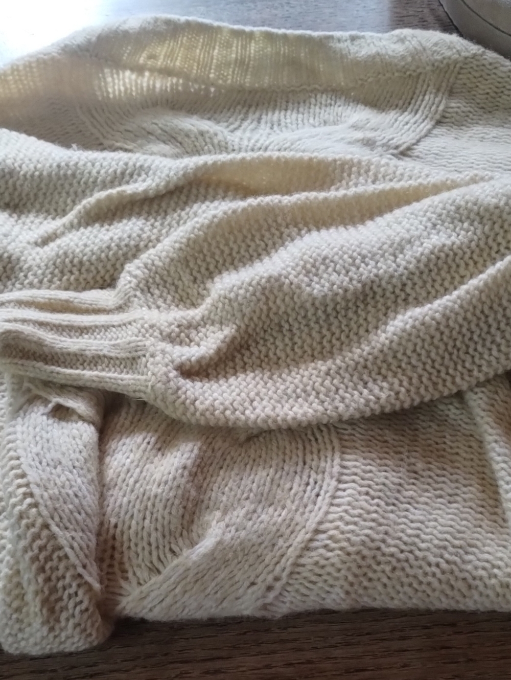 aerie Cream Scoop Neck Knit Sweater